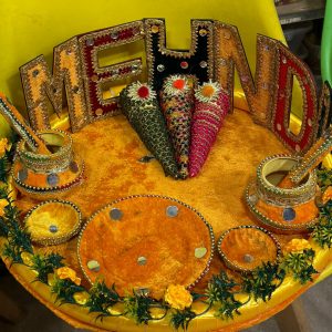 Beautifully Decorated Mehndi Tray