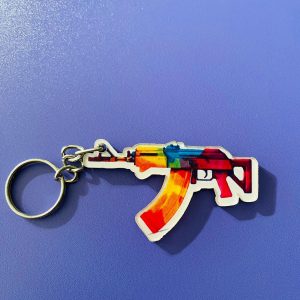 Rainbow AK-47 Keychain